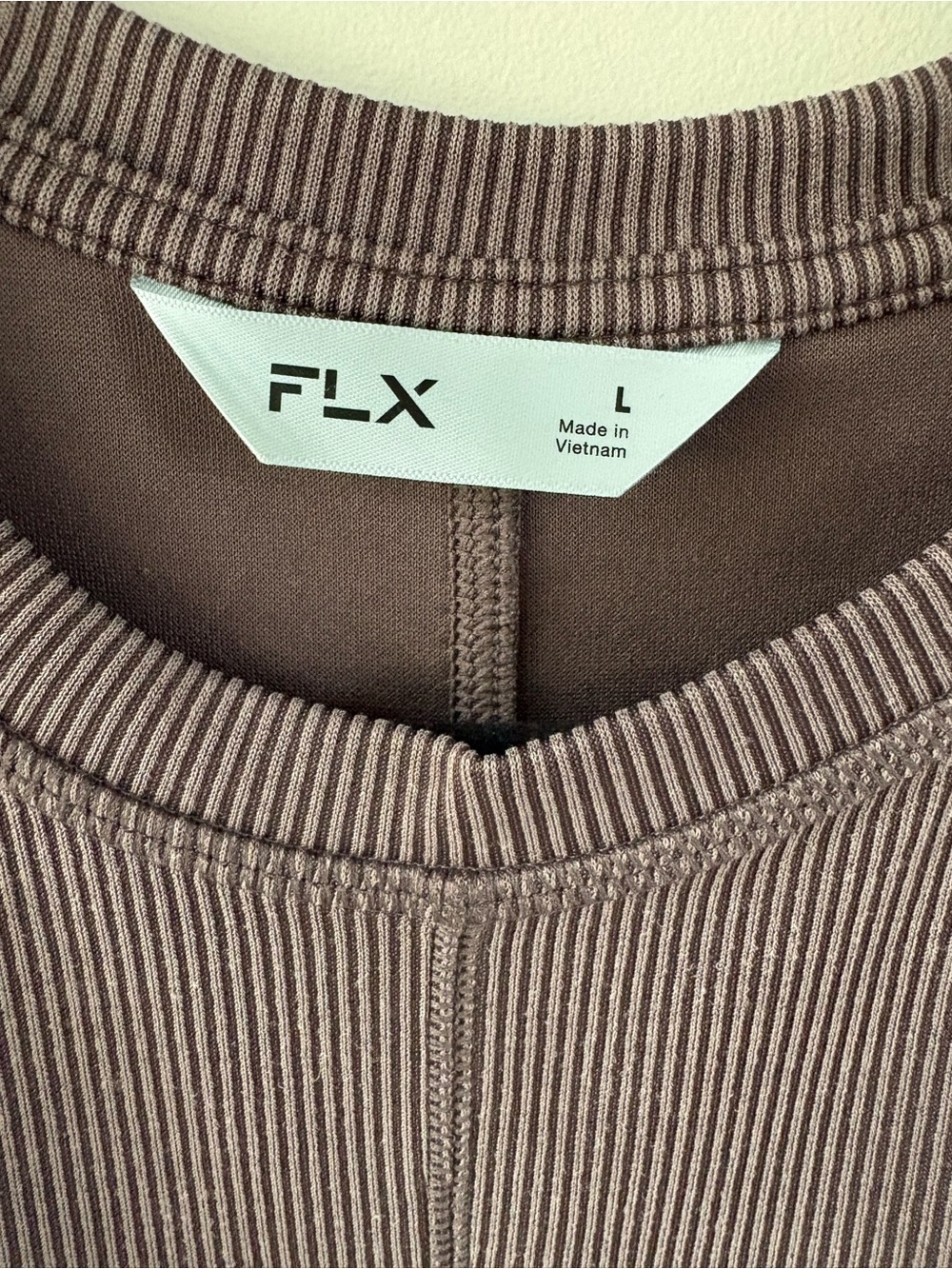 FLX Sleeveless Ribbed Racerback Dress in Brown - Picture 3 of 5